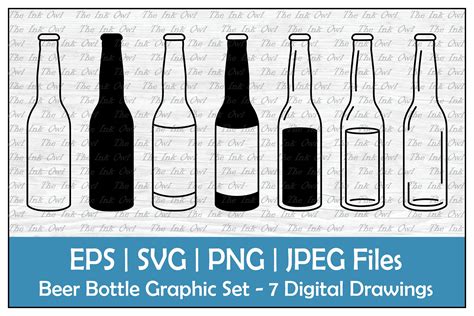 Beer Bottle Outline Clipart Image