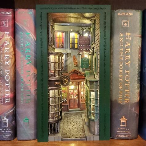 Diagon Alley Inspired Book Nook Slytherin Design Book Nooks Harry