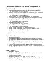 Chemistry 1010 Exam 3 Study Guide Docx Chemistry 1010 Exam 3