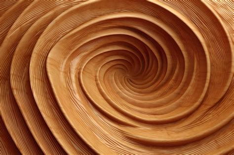 Abstract Twisted Spiral Wood Texture Premium Ai Generated Image