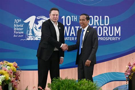 Bertemu Elon Musk Di KTT WWF Jokowi Ajak Kembangkan Investasi Digital