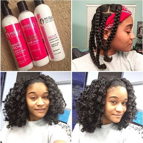 Braid Out On Natural Hair Using Mielle Organics Hair Products Organic Hair Beautiful Natural