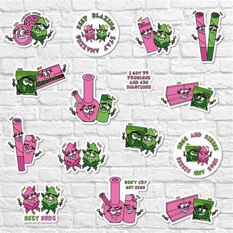 Wanda And Cosmo Stoner Stickers Fairly Odd Parents Wake And Bake Weed