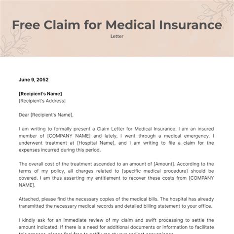 Free Claim Letter Templates And Examples Edit Online And Download