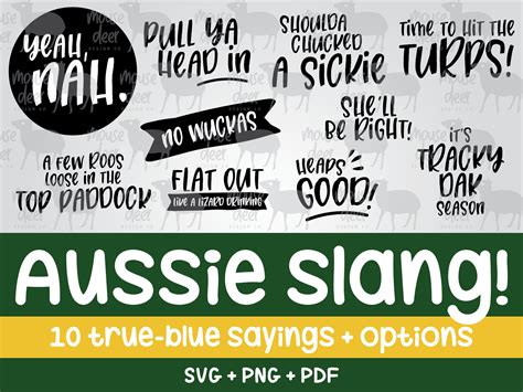 aussie slang svg pack cricut svg silhouette file cricut files