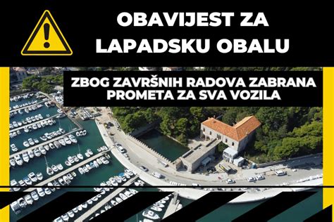 LAPADSKA OBALA U POTPUNOSTI SE ZATVARA ZA PROMET