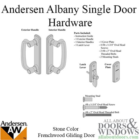 Andersen Albany Single Door Hardware