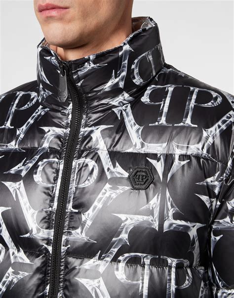 Nylon Puffer Jacket Chrome Philipp Plein