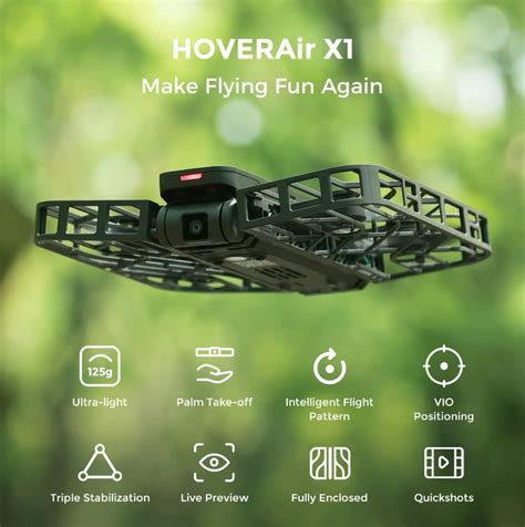 NEW HOVER Air X1 Self Flying Camera Pocket Sized Drone HDR Video