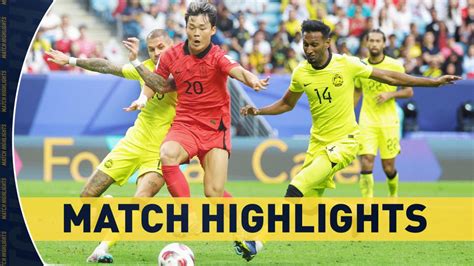 South Korea vs. Malaysia | AFC Asian Cup Match Highlights (1/25 ...