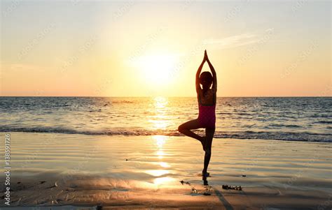 Yoga Tree Pose Silhouette