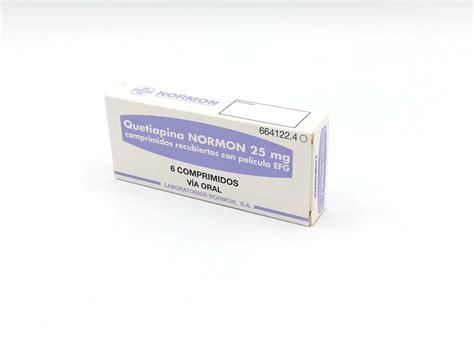 Quetiapina Normon 25 Mg Comprimidos Recubiertos Con Pelicula Efg 250