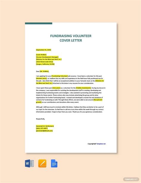 Fundraising Letter Template 7 Free Word Pdf Documents Download