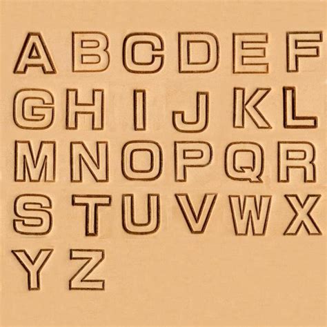 Druckbuchstaben Mm Alphabet Leder Haus Pelz Schnallen Werkzeuge