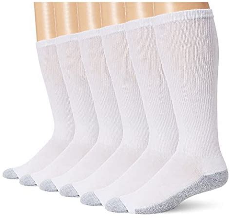 Hanes Mens Comfortblend Over The Calf Crew Socks 6 Pack