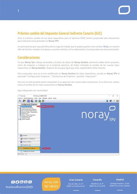 Noray Tpv Cambio De Impuesto Igic Pdf