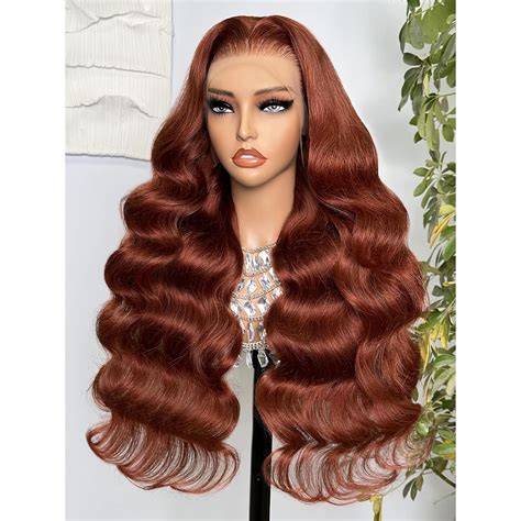 Megalook 12a Reddish Brown Lace Front Wigs Human Hair Pre