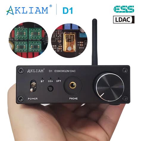 AkLIAM D1 ES9038Q2M DAC QCC5125 Bluetooth DAC Board APTX HD LDAC HIFI