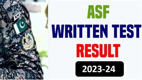 ASF Written Test Result 2024 Final Merit List Selected Candidates