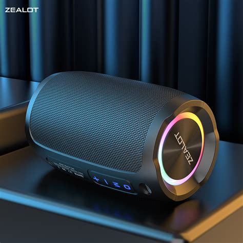 ZEALOT Speaker Portable Bluetooth 5 2 HIFI RGB Waterproof IP67 3600mAh