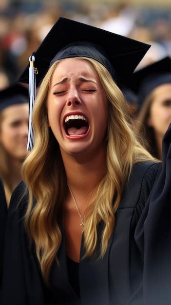 Premium Photo A Woman Wearing A Graduation Cap And Gown