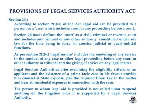 Legal Services Authority Act 1987 Ppt Pptx