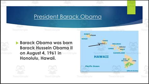 President Barack Obama Biography Powerpoint By Teach Simple