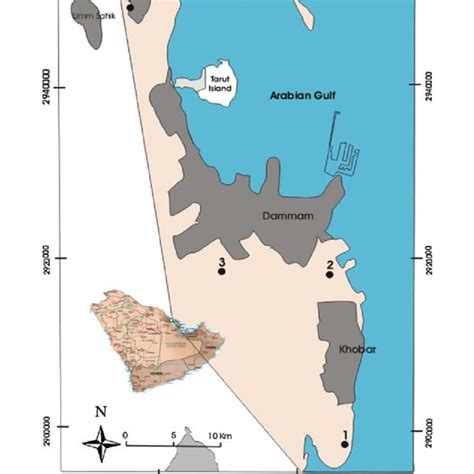 Location Of Four Observation Wells Around Dammam Saudi Arabia