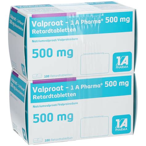 Valproat 1a Pharma® 500mg 200 St Mit Dem E Rezept Kaufen Shop Apotheke