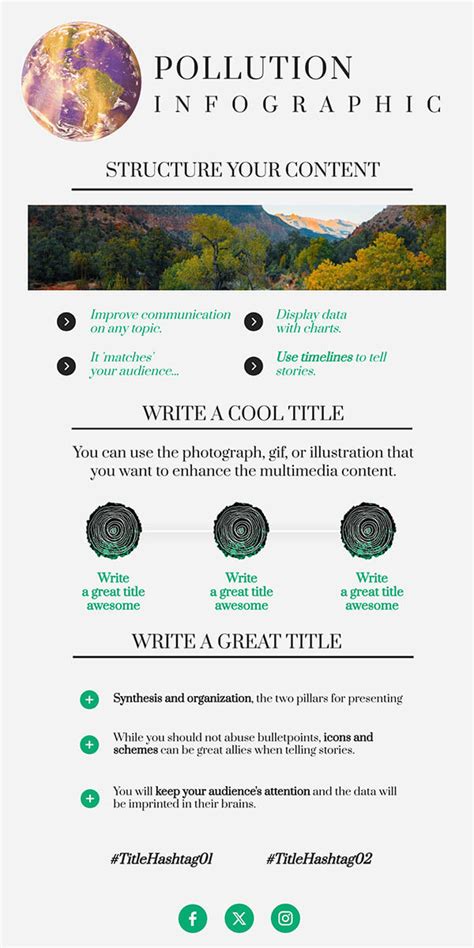 Pollution infographic | Genially templates