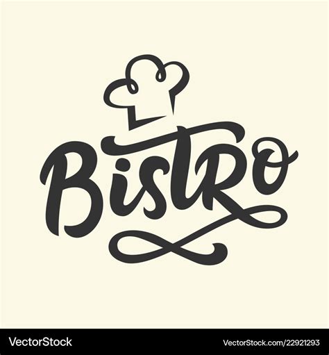 Bistro cafe logo badge Royalty Free Vector Image