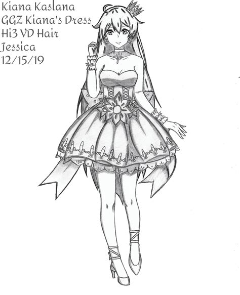 Ggz Kianas Dress Hi3 Vds Hair Houkai3rd