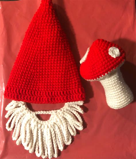 Red Gnome Hat Valentines Day Crochet Gnome Baby Hat Etsy Crochet