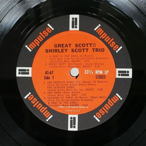 Yahoo オークション 米 SHIRLEY SCOTT TRIO GREAT SCOTT IMPULSE AS6