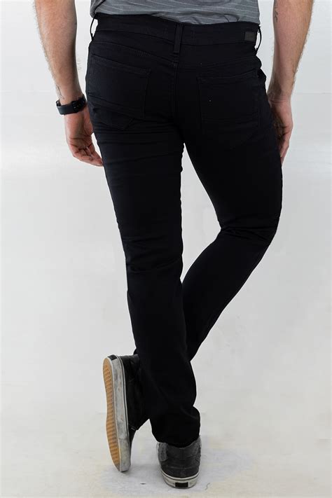 Calça Skinny Sarja Preta Masculina Stretch Anticorpus