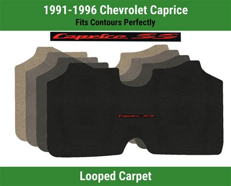 Lloyd Classic Loop Trunk Mat For Chevy Caprice W Red On Black