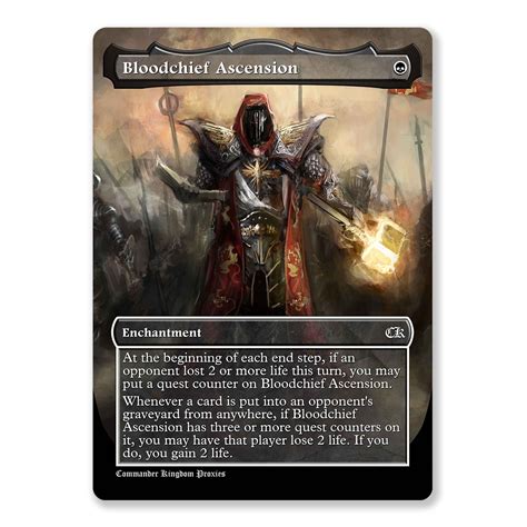 Bloodchief Ascension Full Art Custom Mtg Proxy Card Print Mtg