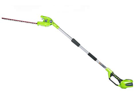 40v 20 Cordless Pole Hedge Trimmer And Battery Greenworks Tools