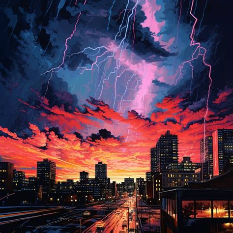 Electric Twilight Cityscape Midjourney Prompt Promptalot