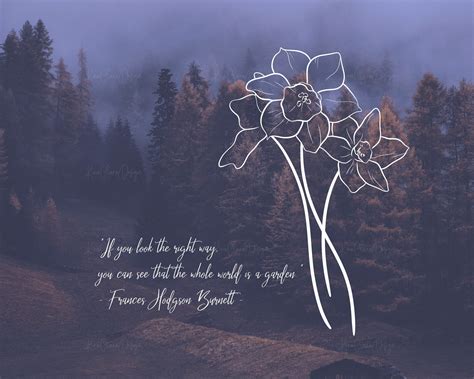 December Birth Flower Narsissus Outline Clipart