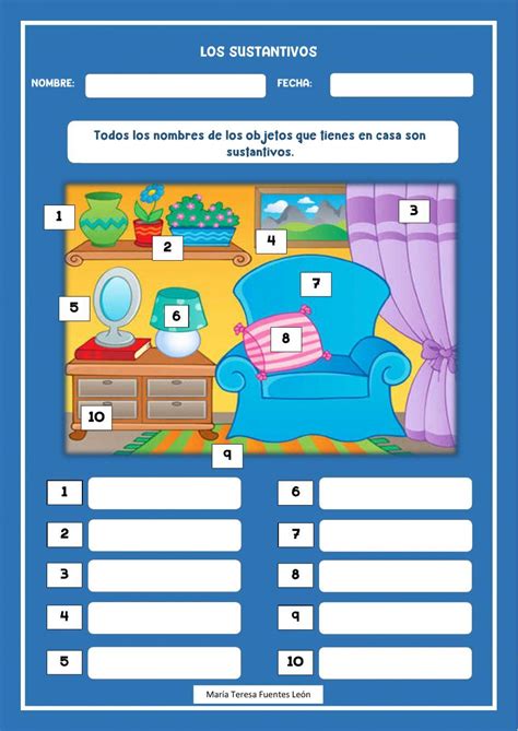 Sustantivos Online Exercise For Segundo Live Worksheets Nbkomputer