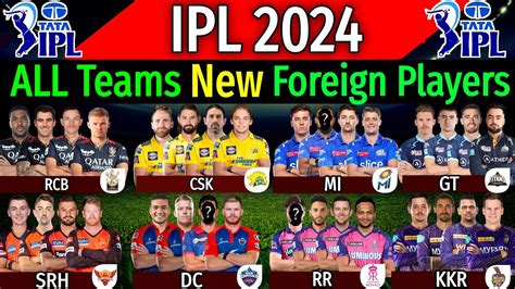 IPL 2024 All Teams New Foreign Players All Teams Foreign Players