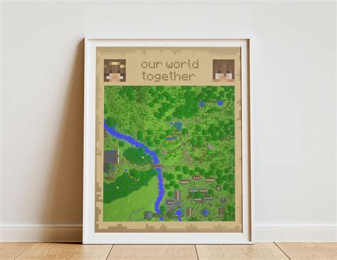 map custom poster  text mc skin map inspired minecraft minuko