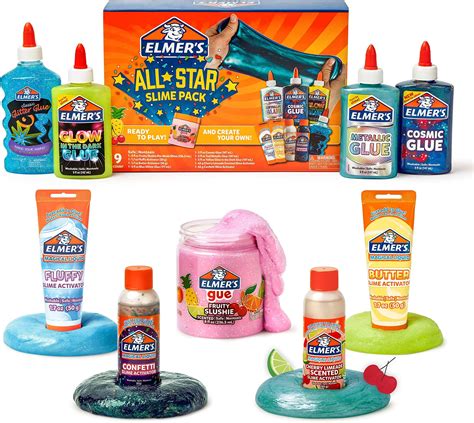 Elmer’s All Star Slime Kit Includes Liquid Glue Slime Activator And Premade Slime