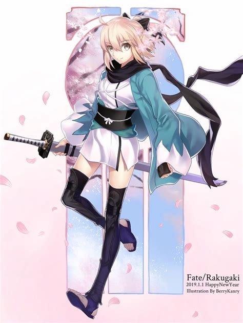 Pin Oleh Zelan Di Fate Series Okita Souji Saber Ilustrasi Karakter