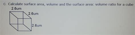 how to calculate the surface area to volume ratio
