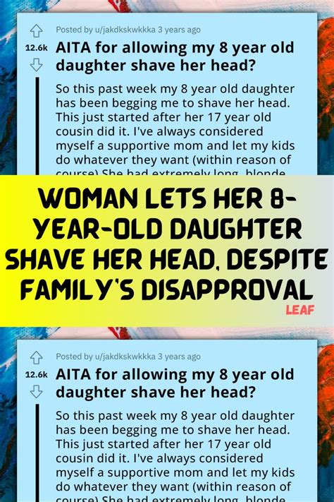 Shave Her Head Blonde Women 8 Year Olds Shaving Daughter Aesthetics Express Supportive