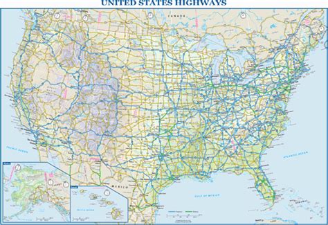 Us Interstate Wall Map By Geonova Mapsales