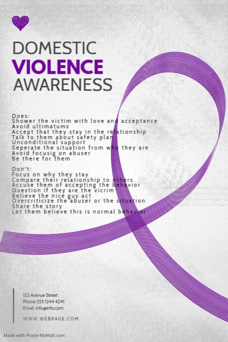 Domestic Violence Awareness Event Flyer Postermywall