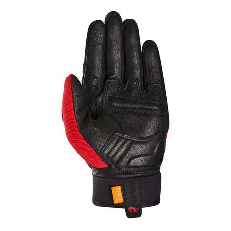 Gants Cuir Textile Furygan Jet D O Rouge Noir Quipement Route Sur